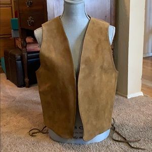 Vintage Leather/Cow Hide Print Vest